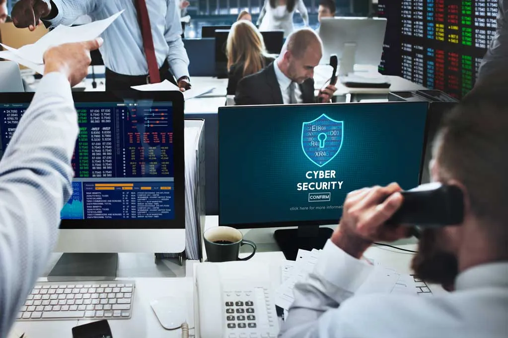 IT professionals working on cyber security